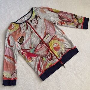 {Anthropologie} Cap Juluca by Aldo Martins | A New Story Abstract Zip Top (8)
